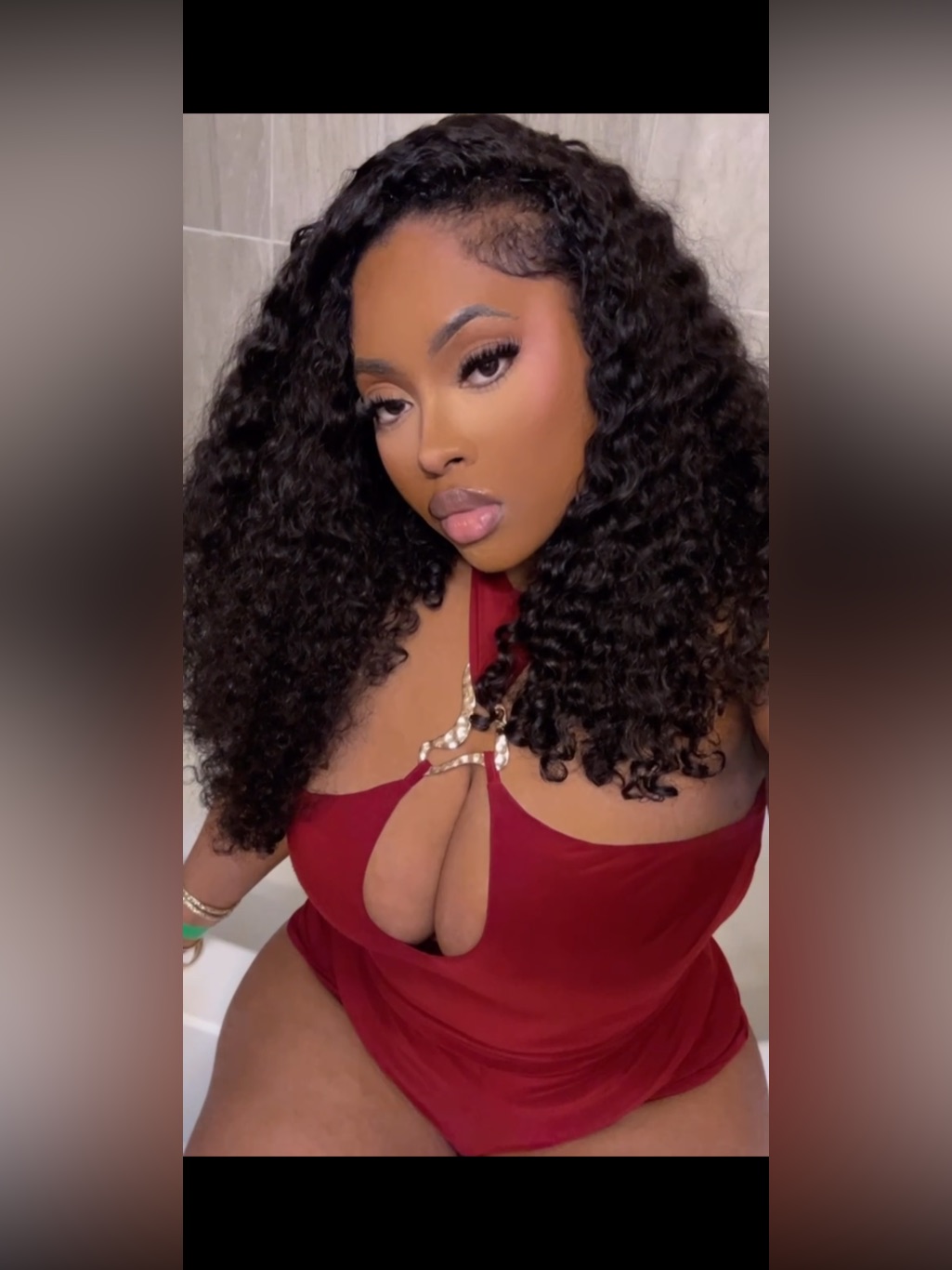 Halter Short Set - Burgundy
